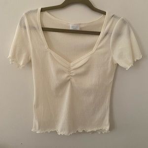 Off White Quarter Sleeve T Shirt